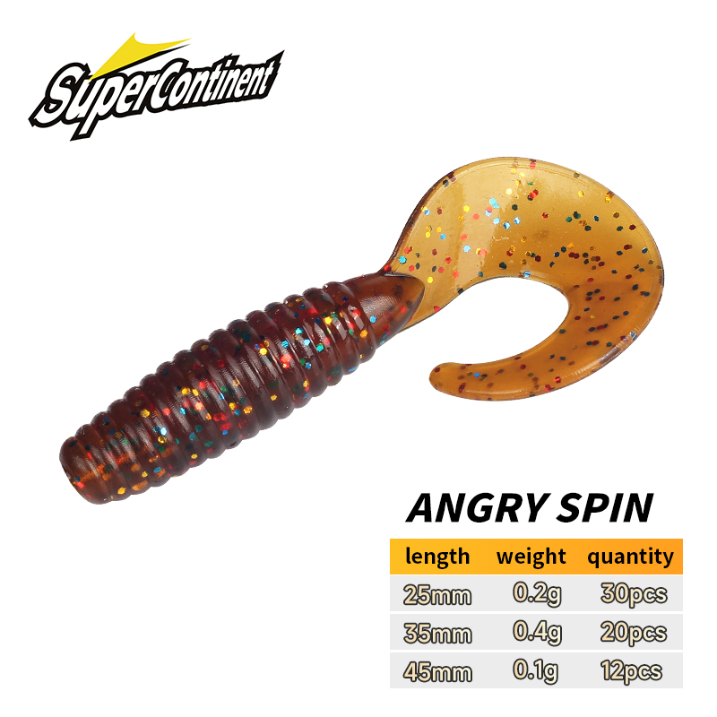 Fishing Lure Soft Plastic - Süper Kıta Yumuşak Yem Angry Spin