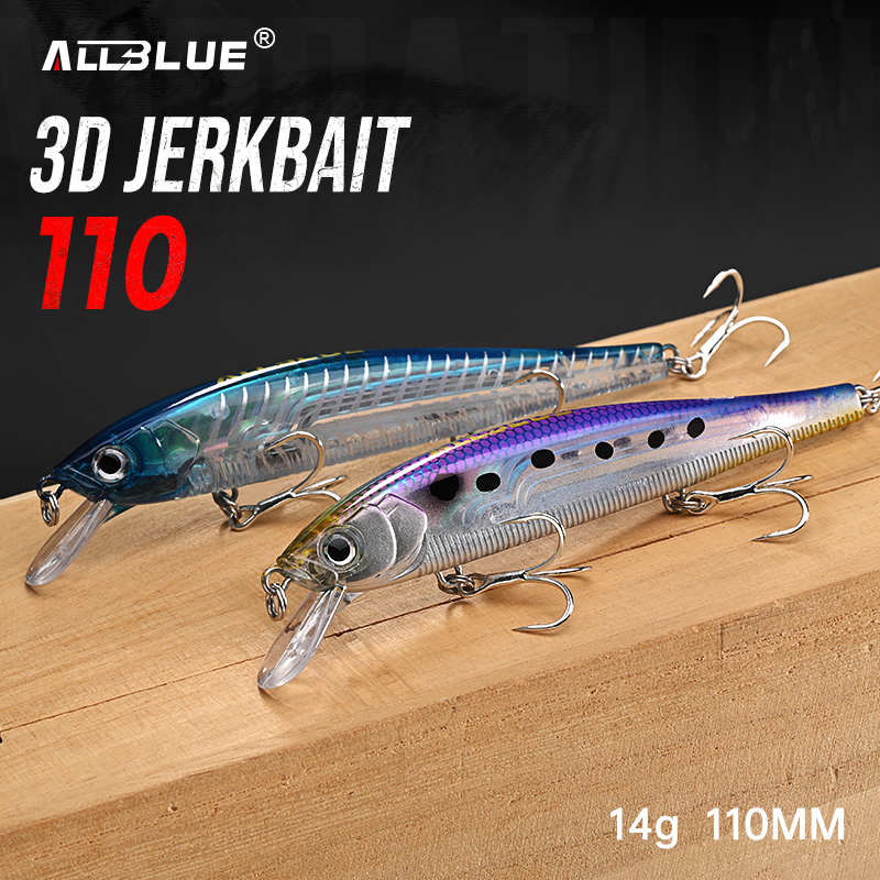Fishing Lure Jerkbait - ALLBLUE 3D Jerkbait Wobbler Balıkçılık Yemi