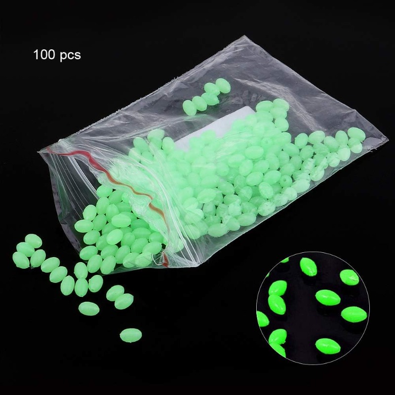 100 adet/grup Oval Gece Aydınl - Fishing Lure Topwater incelemesi ve fiyatı